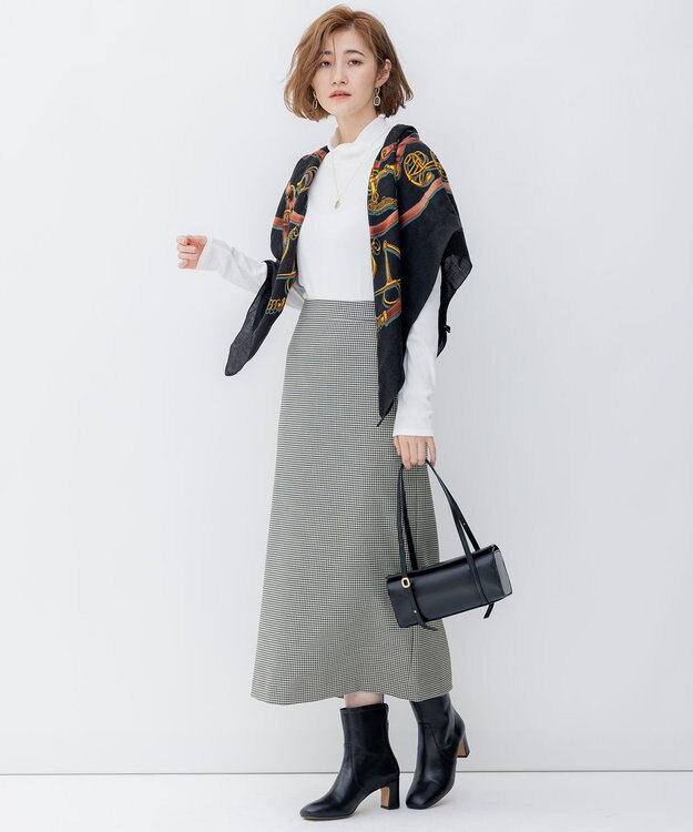 23区 オーガニックコットンリブ カットソー ホワイト系