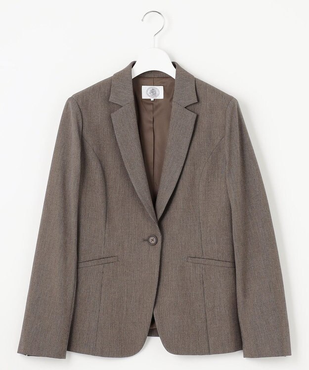 J.PRESS LADIES T/Rアルガンシルク テーラード ジャケット ブラウン系