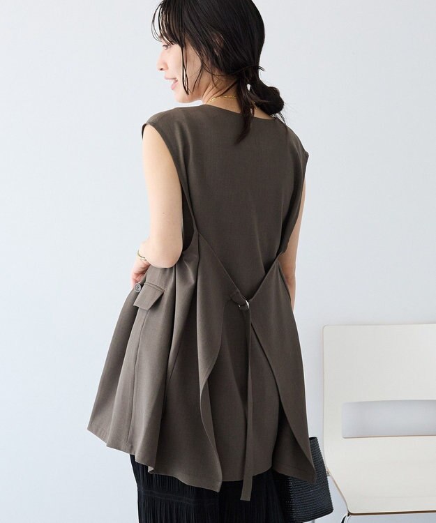 CRAFT STANDARD BOUTIQUE バックデザインジレ Dark Khaki