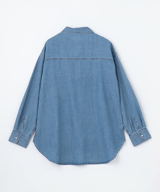 ANY 【洗濯機可】パールボタンデニムシャツ インディゴ