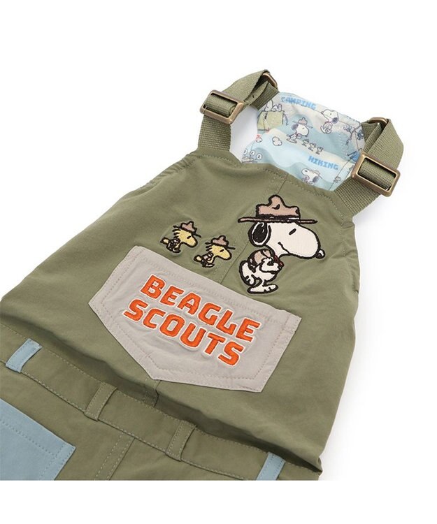 PET PARADISE スヌーピー ビーグルスカウト オーバーオール 《キャンプ柄》 中型犬 キャンプ柄