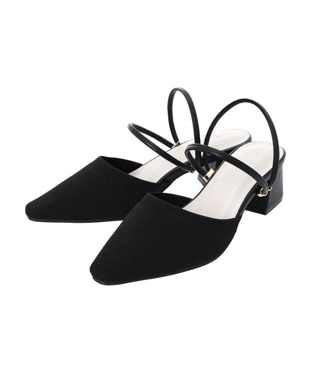 Green Parks ＲＵＰＩＳ．　ニットヒールミュール Black