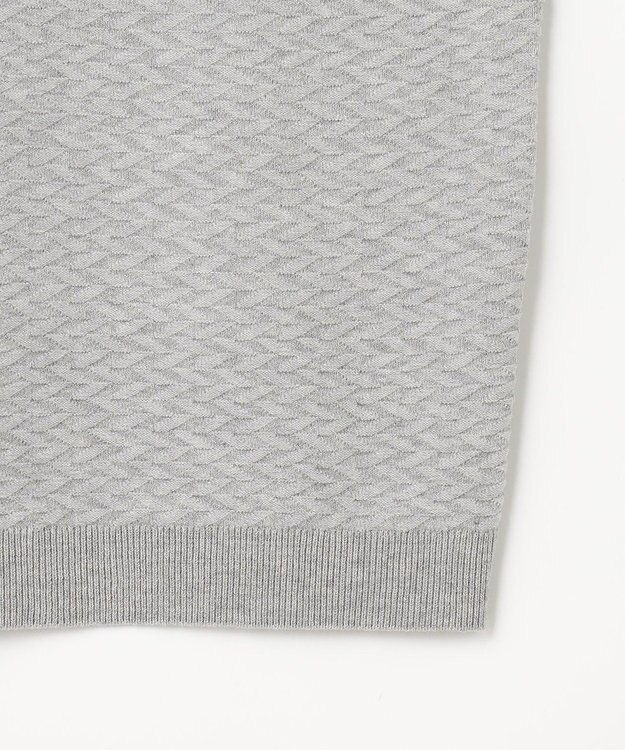 JOSEPH ABBOUD 【サステイナブル・オーガニックコットン使用】オーガニッククール ニット Tシャツ ライトグレー系