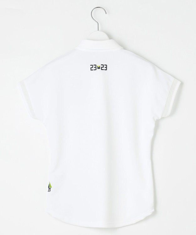 23区GOLF 【WOMEN】エイトロックカノコ カラーポロシャツ ホワイト系