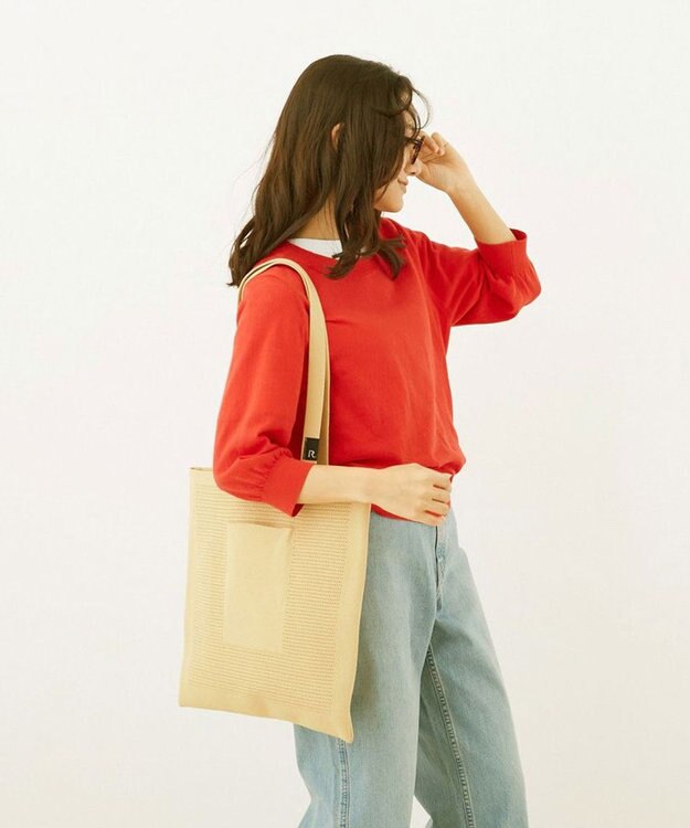 ROOTOTE 6469【A4サイズ収納】SC.A4.フラット.アミ-A 03：サンド