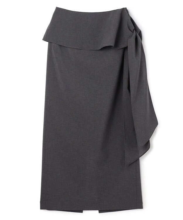 BEIGE， 【イージーケア・セットアップ対応】BATEAU / サイドディテール Iラインスカート Charcoal
