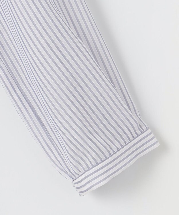 J.PRESS LADIES L カチオンストライプ ボウタイ カットソー ネイビー系1