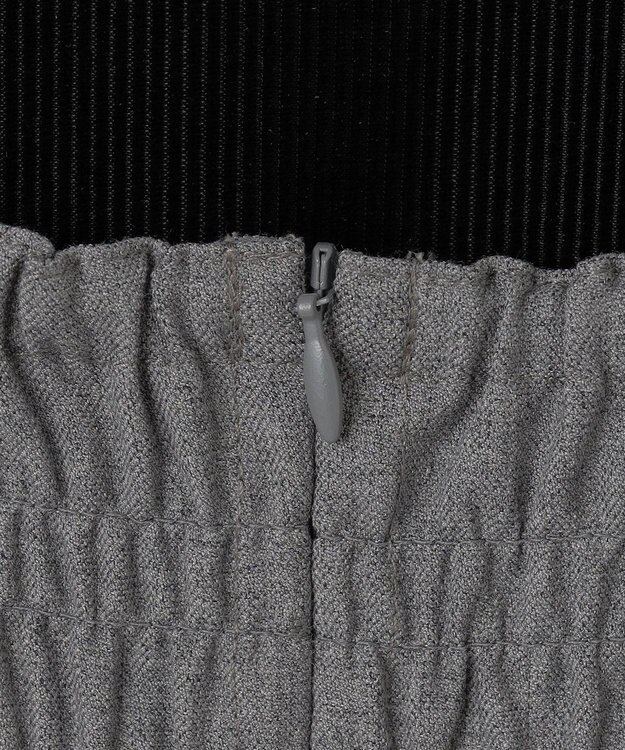 ANY SIS S 【BAILA12月号掲載・貴島明日香さんコラボ】ドッキングビスチェワンピース×インナーセット グレー×ブラック