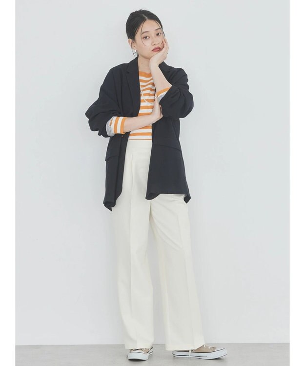 AMERICAN HOLIC Ｗボタンドロップショルダーテーラードジャケット1 Navy