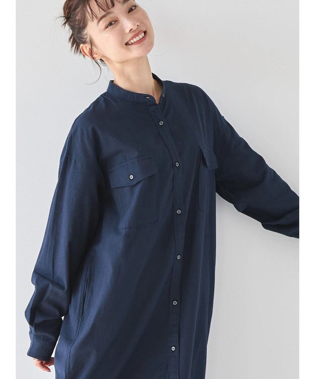 AMERICAN HOLIC ＳＥＴ　シャツワンピース＋ニットベスト Gray Mixture