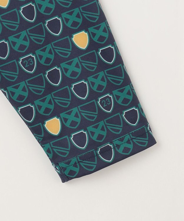 23区GOLF 【MEN】【吸水速乾/UVカット】エンブレム柄ポロシャツ ネイビー系5