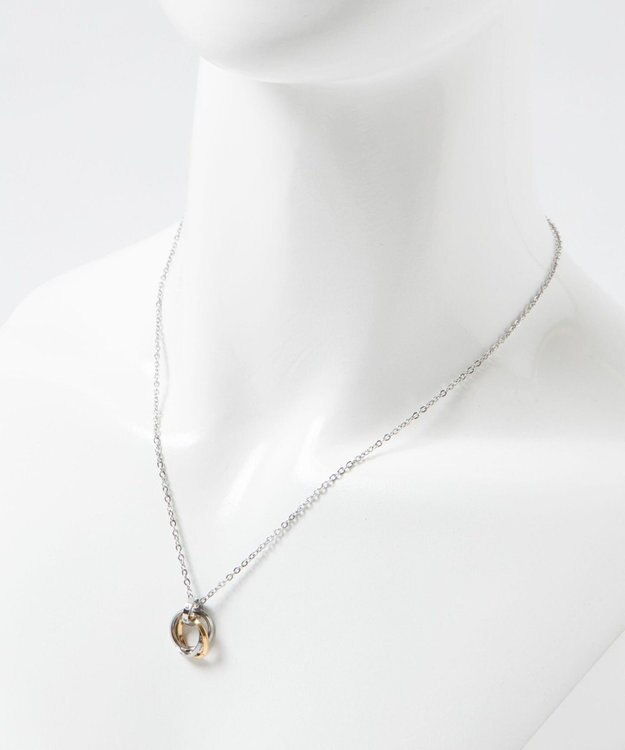 WEGO ミニトリプルリングチェーンネックレス ゴールド