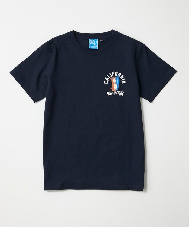 OP／FILA 【Ocean Pacific】カリフォルニアベアバックプリントTシャツ ネイビー