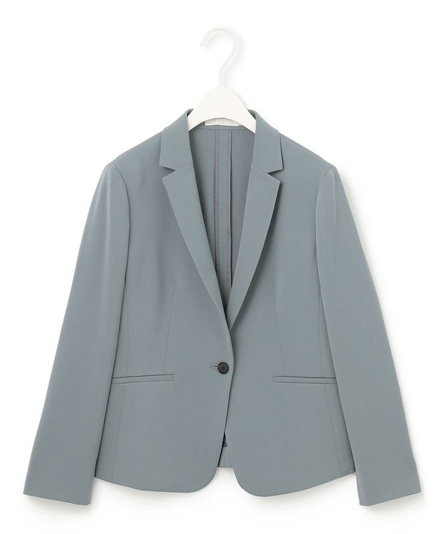 ICB 【新色追加・防シワ・速乾・洗える】Fied テーラードジャケット ブルーグレー系