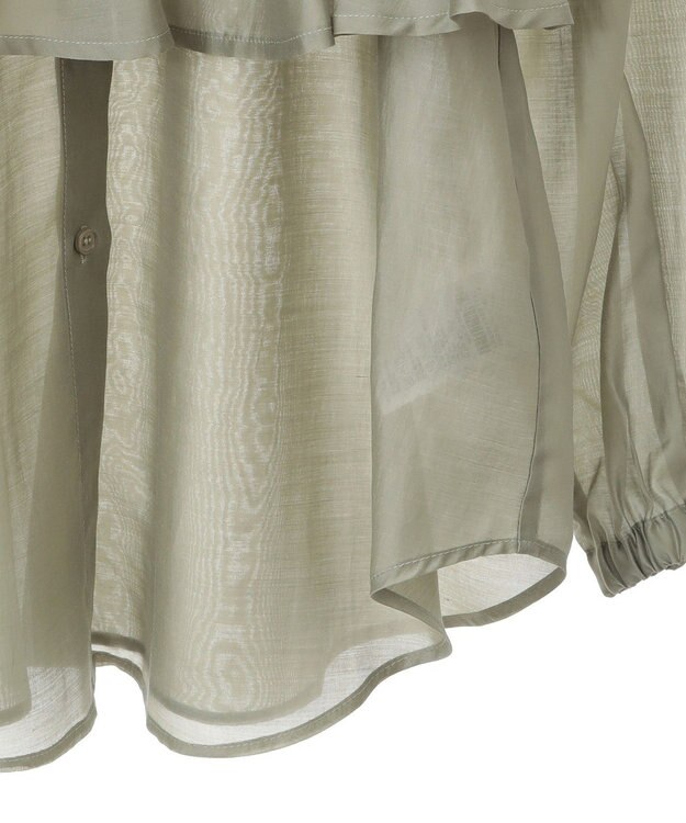 Green Parks ＳＥＴ２点フリルビスチェ＋シャツチュニック Light Green