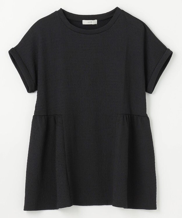 ANY L フクレジャージチュニック ブラック