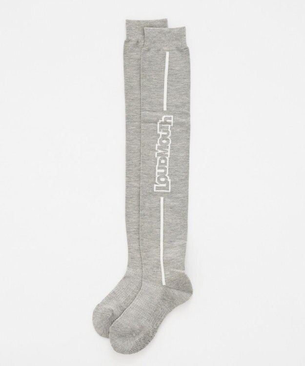 FILA GOLF／marie claire 【LOUDMOUTH】ロゴ入りニーハイソックス Light Gray