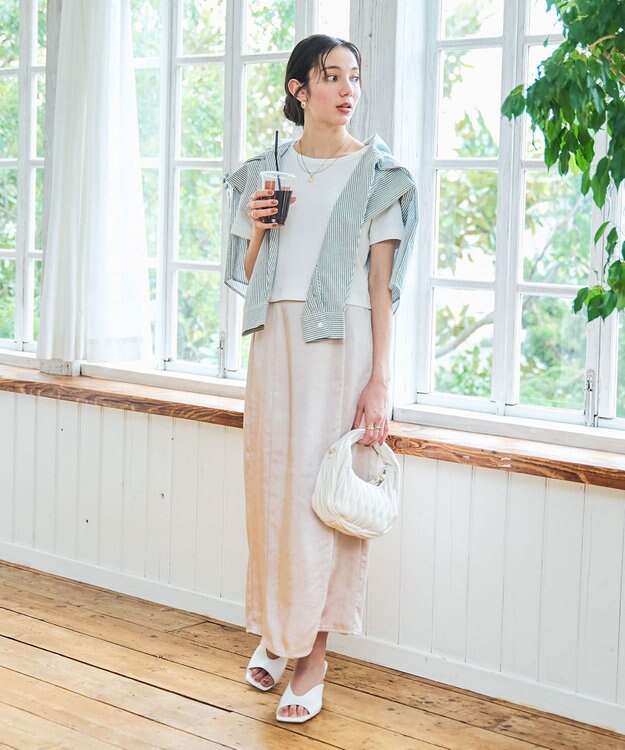 WEGO 【洗える/SML】コンパクトリブT ホワイト