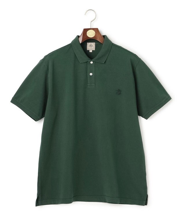 J.PRESS MEN 【KING SIZE】コットンカノコオーバーダイ ポロシャツ グリーン系