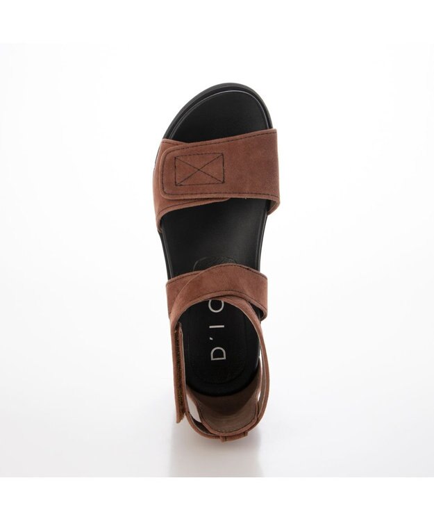 MODE ET JACOMO <D'ICI>クロスアンクルストラップスポーツサンダル ブラウンスエード
