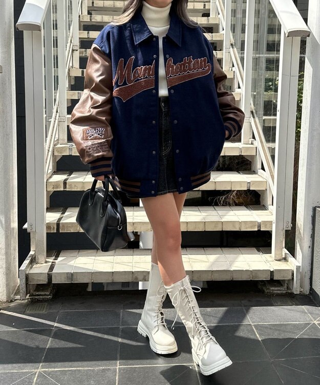 WEGO メルトンワッペンスタジャン ネイビー