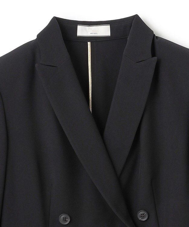 BEIGE， 【洗える・L-size】ALAINA / ダブルジャケット Black