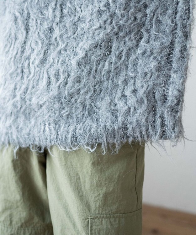 WEGO ブラッシュニットBIGプルオーバー ダークグレー