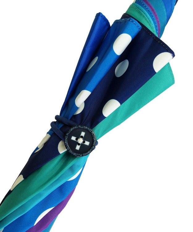 +RING レディース向け プラスリング 長傘 60cm BLU T1349 青