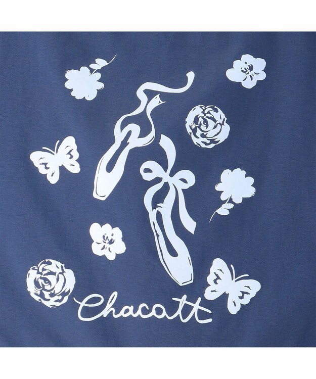 Chacott フラワー2Way衣装バッグ ネイビー