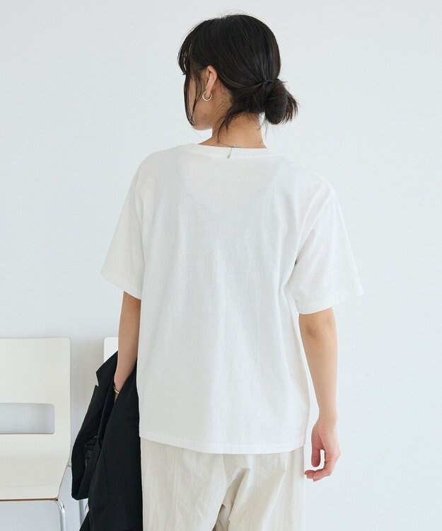 CRAFT STANDARD BOUTIQUE ツイストロゴハーフスリーブTシャツ Off White
