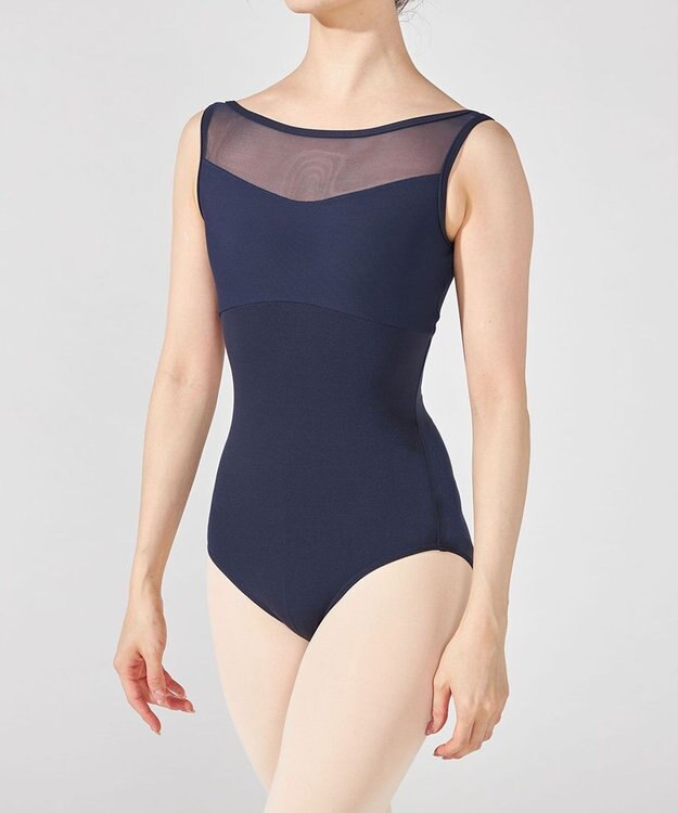 Chacott ノースリーブレオタード ネイビー