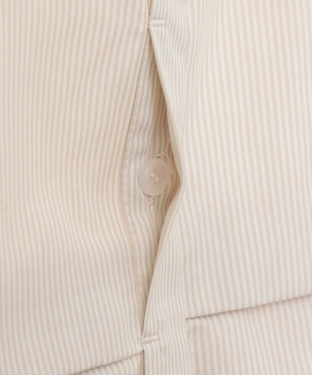 earth music&ecology ティアードショートシャツ Stripe Beige