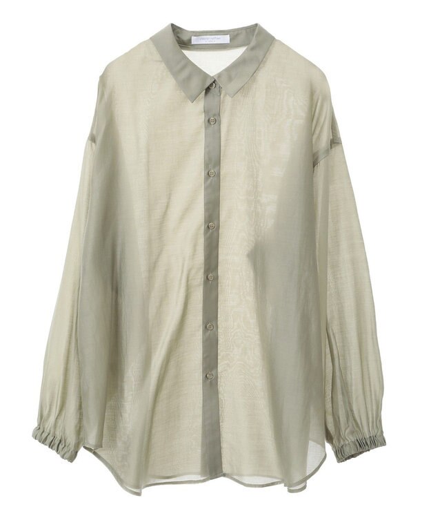 Green Parks ＳＥＴ２点フリルビスチェ＋シャツチュニック Light Green