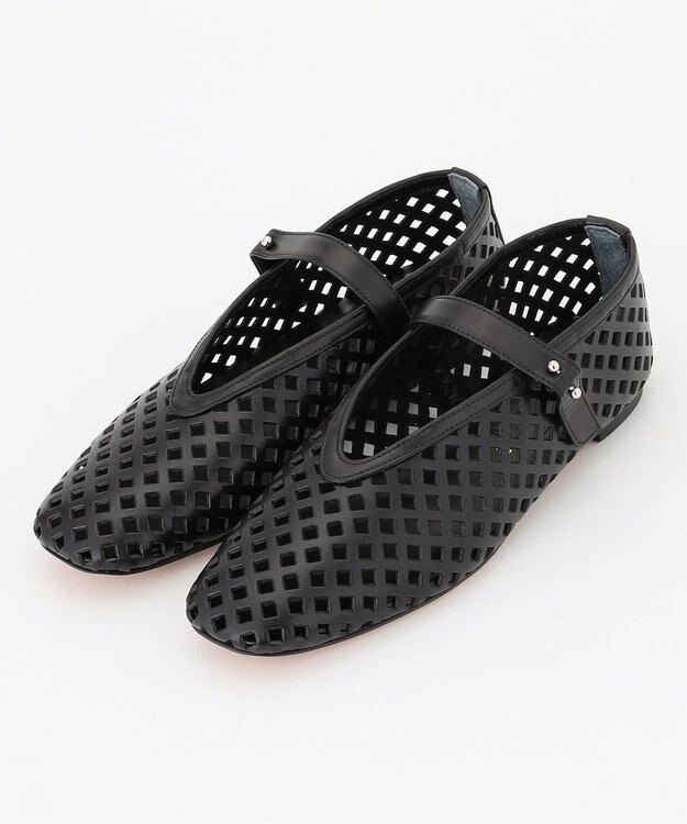 BEIGE， 【一部店舗限定】HENRI EN VARGO / MATHILDE パンチングレザーメリージェーン Black