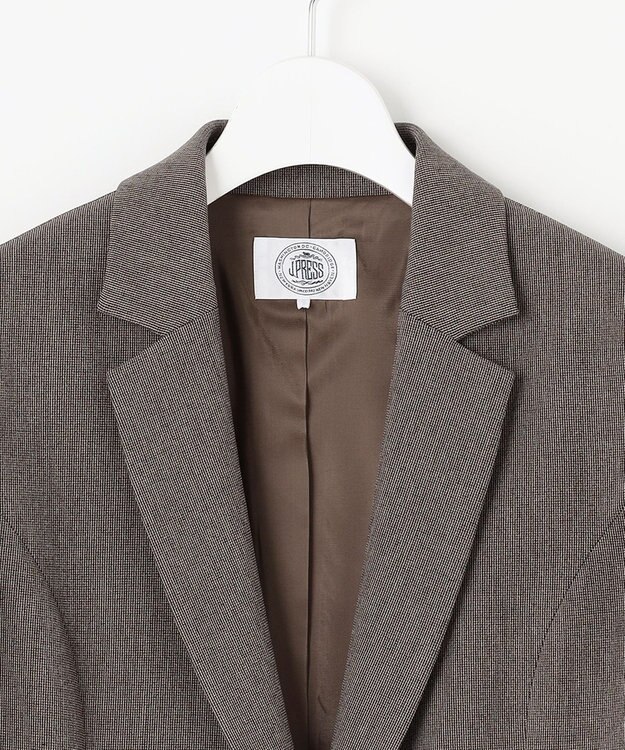 J.PRESS LADIES T/Rアルガンシルク テーラード ジャケット ブラウン系