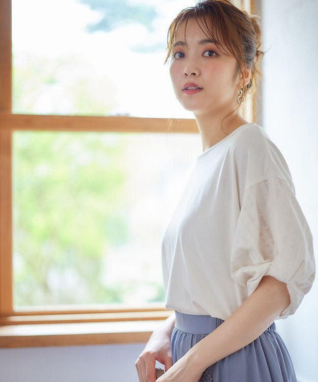 ANY SIS レースコンビ Tシャツ アイボリー