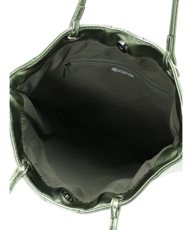Green Parks ａｎｄｍｉｋｋａ　パッチワークメタリックＡ４トート Mint Green