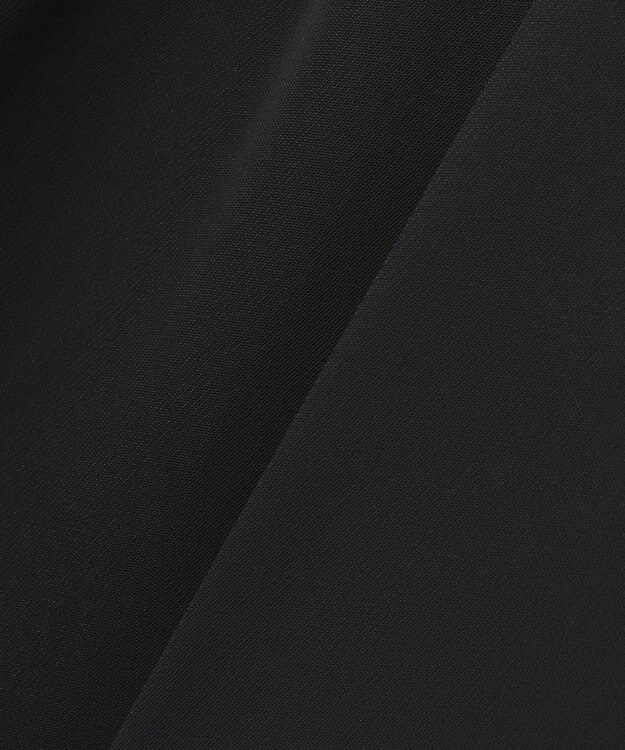 ICB 【洗える】シルフィルダブルクロス ワイドパンツ ブラック系