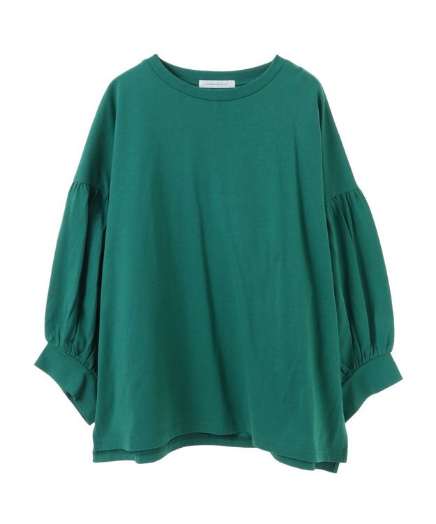 AMERICAN HOLIC ドルマンギャザースリーブカットプルオーバー Green