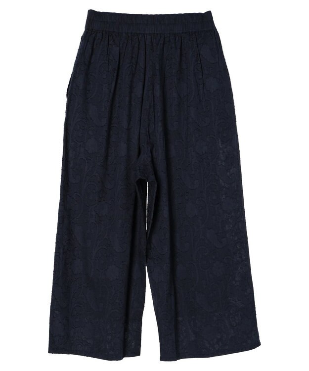 Green Parks インド綿　ジャガードイージーパンツ Navy