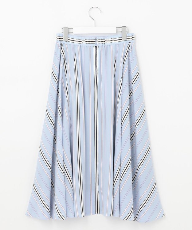 自由区 L 【WEB限定】ランダムストライプ セットアップワンピース サックスブルー系1