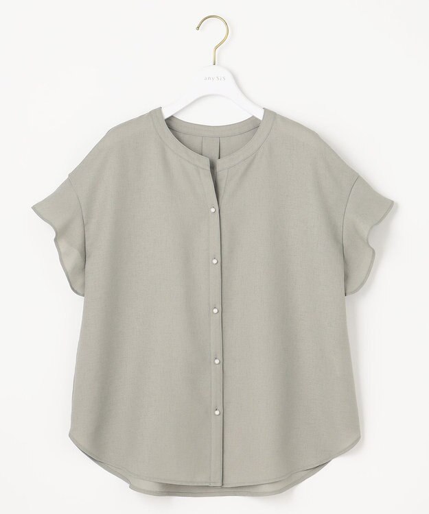 ANY SIS 【美人百花6月号掲載】スムージーポリエステル ブラウス ライトカーキ