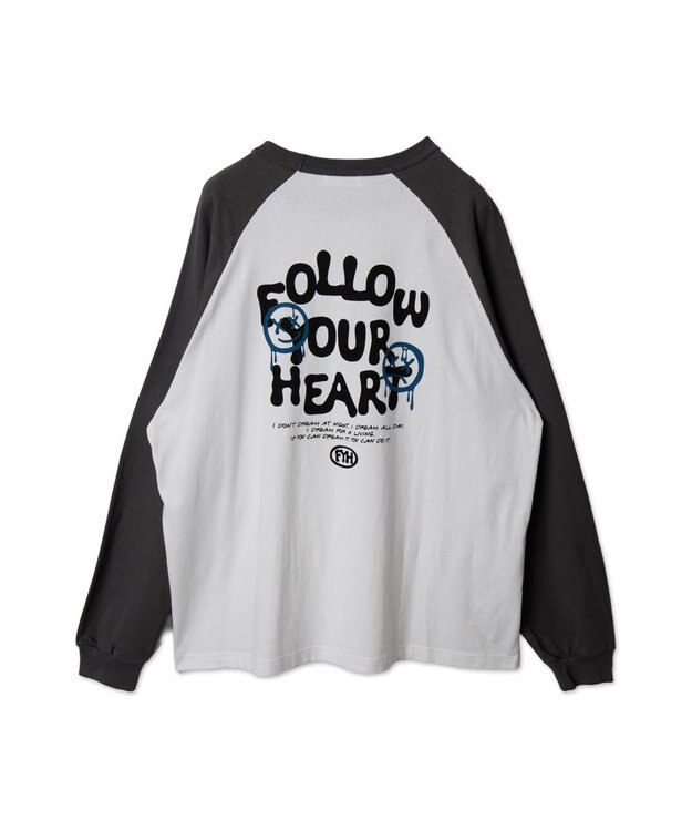 WEGO 【ユニセックス着用ITEM】ラグラングラフィックBIG　T（LS） スミクロ