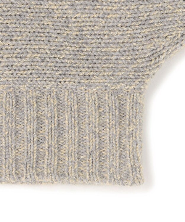 BEIGE， MARANA / モヘア混ミックスドルマンニット Gray x Mustard