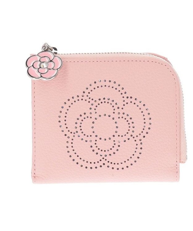 CLATHAS ルレット Lファスナー二つ折り財布 ピンク