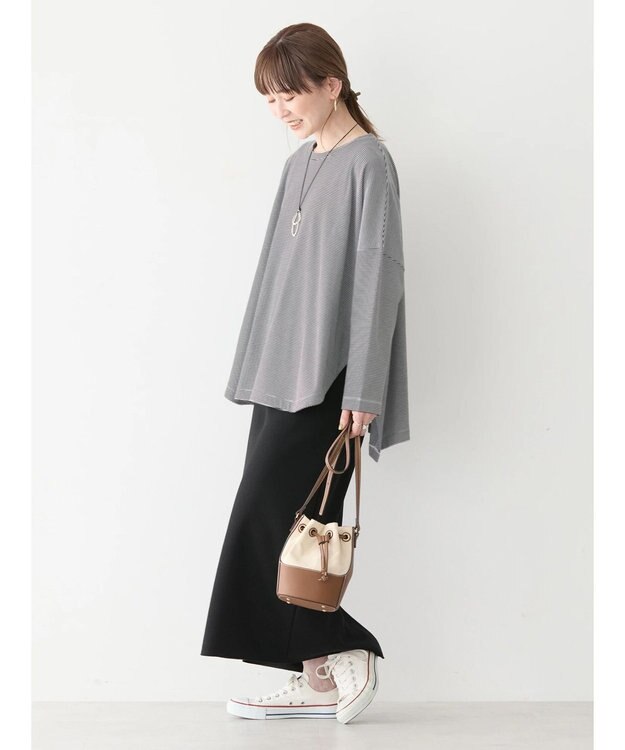 AMERICAN HOLIC ＵＶカット加工ワイドカットプルオーバー Border Black