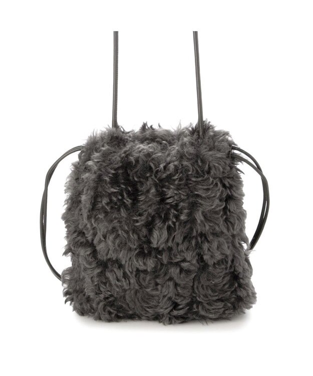 UNBILLION カシュカシュ cachecache / ベビーラム風巾着ミニバッグ アイボリー