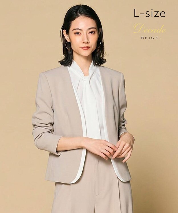 BEIGE， 【Lsize・セットアップ対応】CINDY / ダブルカラージャケット Taupe