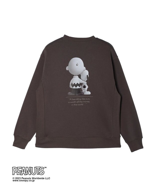 CRAFT STANDARD BOUTIQUE ＰＥＡＮＵＴＳ裏起毛スウェットクルー Charcoal Gray