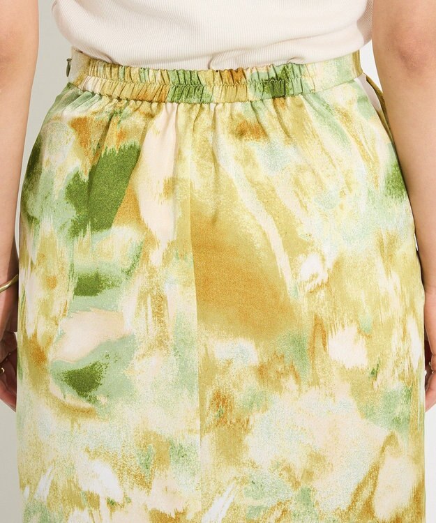 CRAFT STANDARD BOUTIQUE ゴムサテンスカート Green